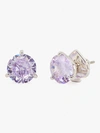 Kate Spade Brilliant Statements Mini Tri-prong Studs In Light Amethyst