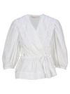 SEE BY CHLOÉ SEE BY CHLOE BRODERIE ANGLAISE WRAP BLOUSE,CHS21SHT05020101