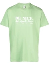 SPORTY AND RICH BE NICE SLOGAN-PRINT T-SHIRT