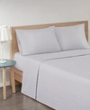 Sleep Philosophy True North Cotton Flannel 3-piece Twin Sheet Set Bedding In Grey Dots