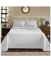 Superior Jacquard Matelasse Cotton Medallion Bedspread Set In White