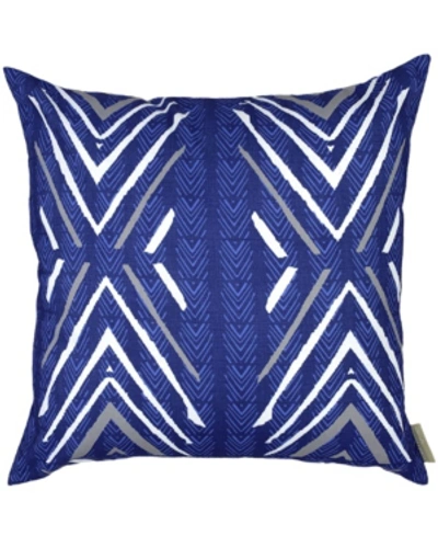 Noho Home By Jalene Kanani Tiki Square Decorative Pillow Cover, 20" X 20" In Navy