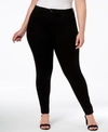 Inc International Concepts I.n.c. International Concepts Plus Size Zip Pocket Top Pull On Ponte Pants Created For Macys In Deep Black