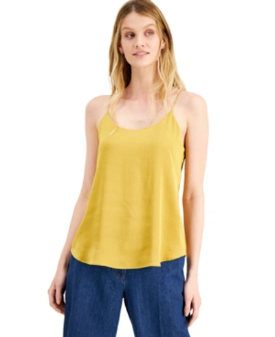 Bar Iii Spaghetti-strap Camisole, Created For Macy's In Husk Yellow