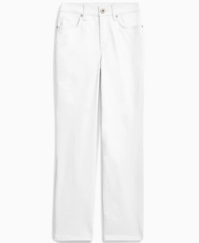 Style & Co Petite High-rise Natural Straight Leg Jeans, In Petite & Petite Short, Created For Macy's In Bright White