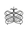 Spectrum Scroll 12-bottle Wine Rack In Black