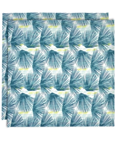 Noho Home By Jalene Kanani Loulu Dining Placemats, 14" X 19", Set Of 2 In Blue