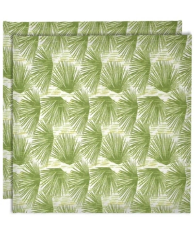 Noho Home By Jalene Kanani Loulu Dining Placemats, 14" X 19", Set Of 2 In Green