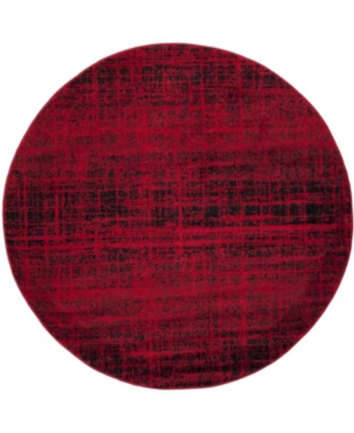 Safavieh Adirondack 116 Red And Black 6' X 6' Round Area Rug
