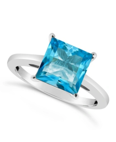 Macy's Blue Topaz (3-1/4 Ct. T.w.) Ring In Sterling Silver
