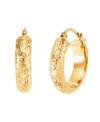 Macy's Polished And Diamond Cut Tube Hoop Earrings In 14k Yellow Gold In Yellow Gold