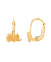 MACY'S CHILDRENS TINY ELEPHANT EARRINGS IN 10K YELLOW GOLD