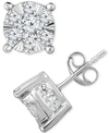 TRUMIRACLE DIAMOND STUD EARRINGS (2 CT. T.W.) IN 14K WHITE GOLD