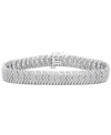 Macy's Diamond Chevron Bracelet (3 Ct. T.w.) In Sterling Silver In Sterling Silver