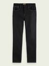 SCOTCH & SODA THE NORM STRAIGHT HIGH-RISE JEANS &#9472; BLACK SELVEDGE,8719029317045