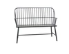 Rosemary Lane Traditional 38" X 48" Black Iron Patio Bench In Black