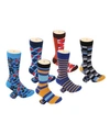 MIO MARINO MEN'S SNAZZY COLLECTION DRESS SOCKS PACK OF 6