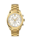 VERSACE V-CHRONO IP YELLOW GOLD BRACELET STRAP WATCH,400012507220