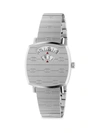 GUCCI SQUARE STAINLESS STEEL BRACELET WATCH,400013499691