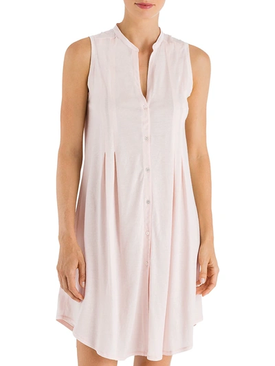 Hanro Jersey Short Nightgown In Crystal Pink