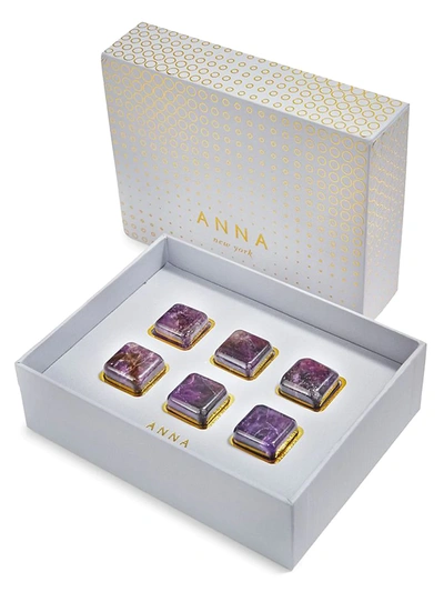 Anna New York Vida Amethyst 6-piece Whiskey Cube Set