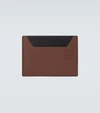 Loewe Grained Leather Cardholder In Brown