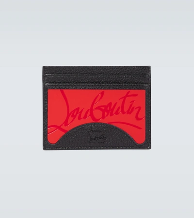 Christian Louboutin Kios Leather Cardholder In Black