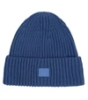 ACNE STUDIOS RIBBED-KNIT WOOL BEANIE,P00534579