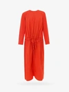 Marni Cotton Poplin Midi Dress In Orange