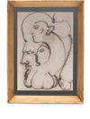 Fornasetti Framed Graphic Illustration In Brown