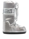 Moon Boot Glance Waterproof Nylon Snow Boots In Silver