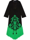 GUCCI LACE-UP FRINGED DRESS