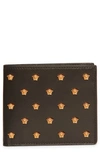 VERSACE MEDUSA STUD LEATHER BIFOLD WALLET,DPU2463DVTMED