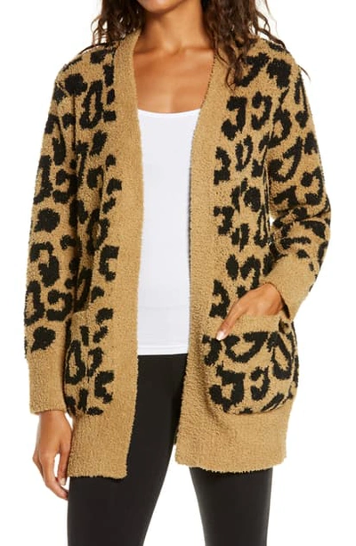 Barefoot Dreamsr Barefoot Dreams Cozychic™ Leopard Cardigan In Camel Black