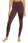 Alo Yoga High Waist Moto Leggings In Oxblood