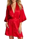Jezebel Kimono Satin Robe In Tango Red