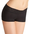 Maidenform Cotton Dream Lace Boyshort Underwear 40859 In Black