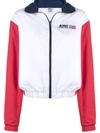 AUTRY EMBROIDERED LOGO COLOUR BLOCK JACKET
