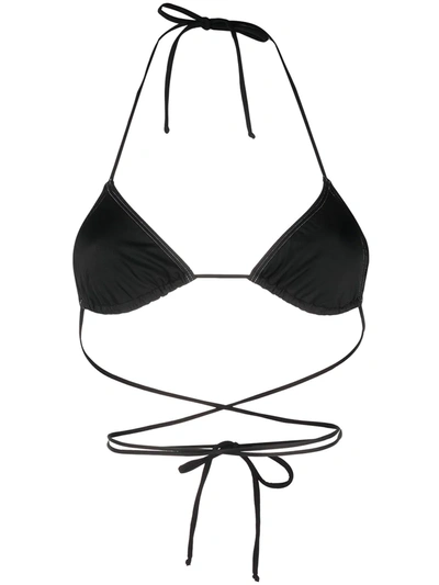 Ack Stella Triangle Bikini Top In Bl
