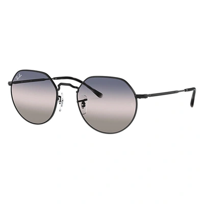 Ray Ban Jack Sunglasses Black Frame Pink Lenses 53-20