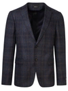 Z ZEGNA BLAZER DROP 8 CHECK BLU