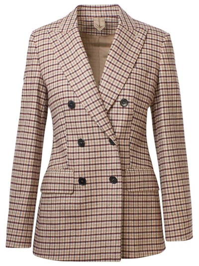 Max Mara Judy Blazer In Wool And Cachemire In Brown