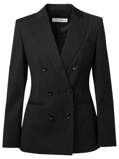 Max Mara Canale Double-breasted Blazer In Black