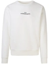 MAISON MARGIELA FELPA GIROCOLLO LOGO BIANCA