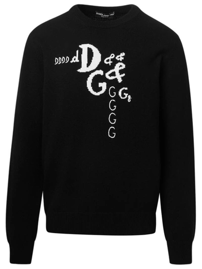 Dolce & Gabbana Maglia Girocollo Nera In Black