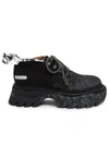 Off-white Leather Platform Sneakers In Black