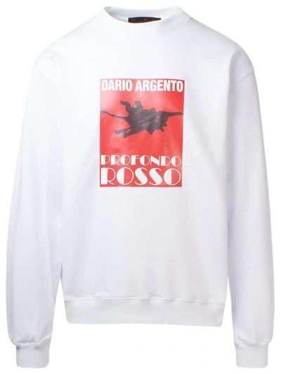 Msgm Profondo Rosso Sweatshirt In White