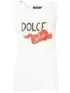 DOLCE & GABBANA WHITE TANK TOP