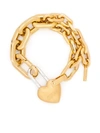 AMBUSH HEART PADLOCK CHAIN-LINK BRACELET