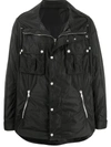 BALMAIN ZIP-FRONT DRAWSTRING JACKET